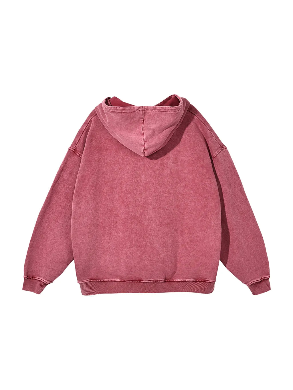 Snow Washed Loose Cotton Hoodie (Black Beauty)