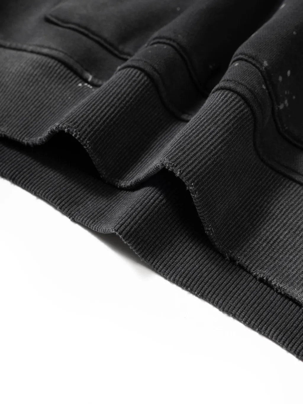 Vintage Washed Frayed Fleece Hoodie