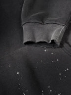 Vintage Washed Frayed Fleece Hoodie