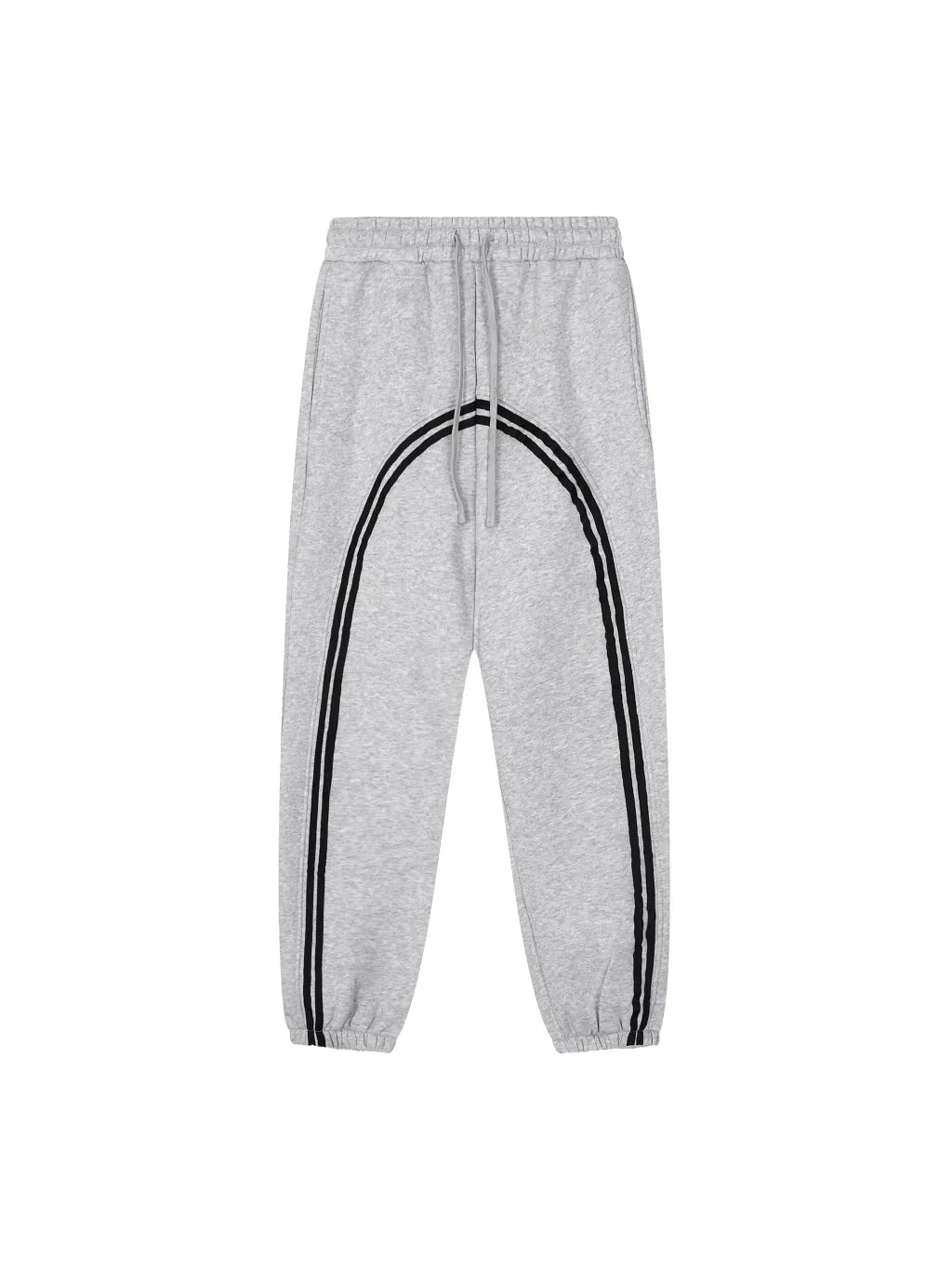 Sun Fade Contrast Tape Fleece Jogged Sweatpants (Black)