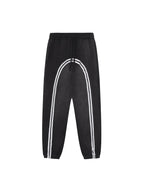Sun Fade Contrast Tape Fleece Jogged Sweatpants (Black)
