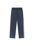 Snow Washed Contrast Tape Sweatpants (Blue)