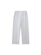 Contrast-Stitched Fleece Sweatpants (Flower Gray)