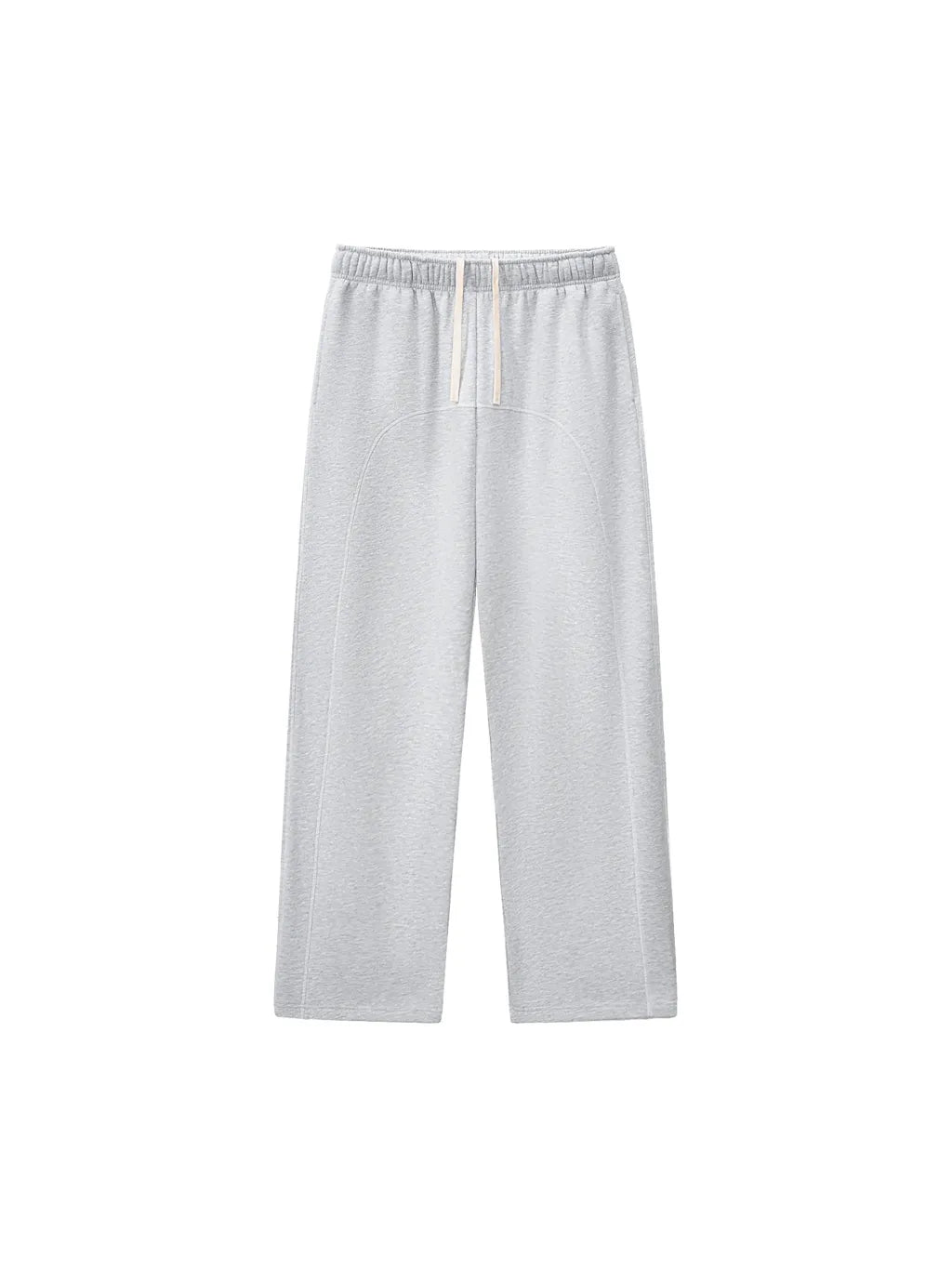 Contrast-Stitched Fleece Sweatpants (Flower Gray)