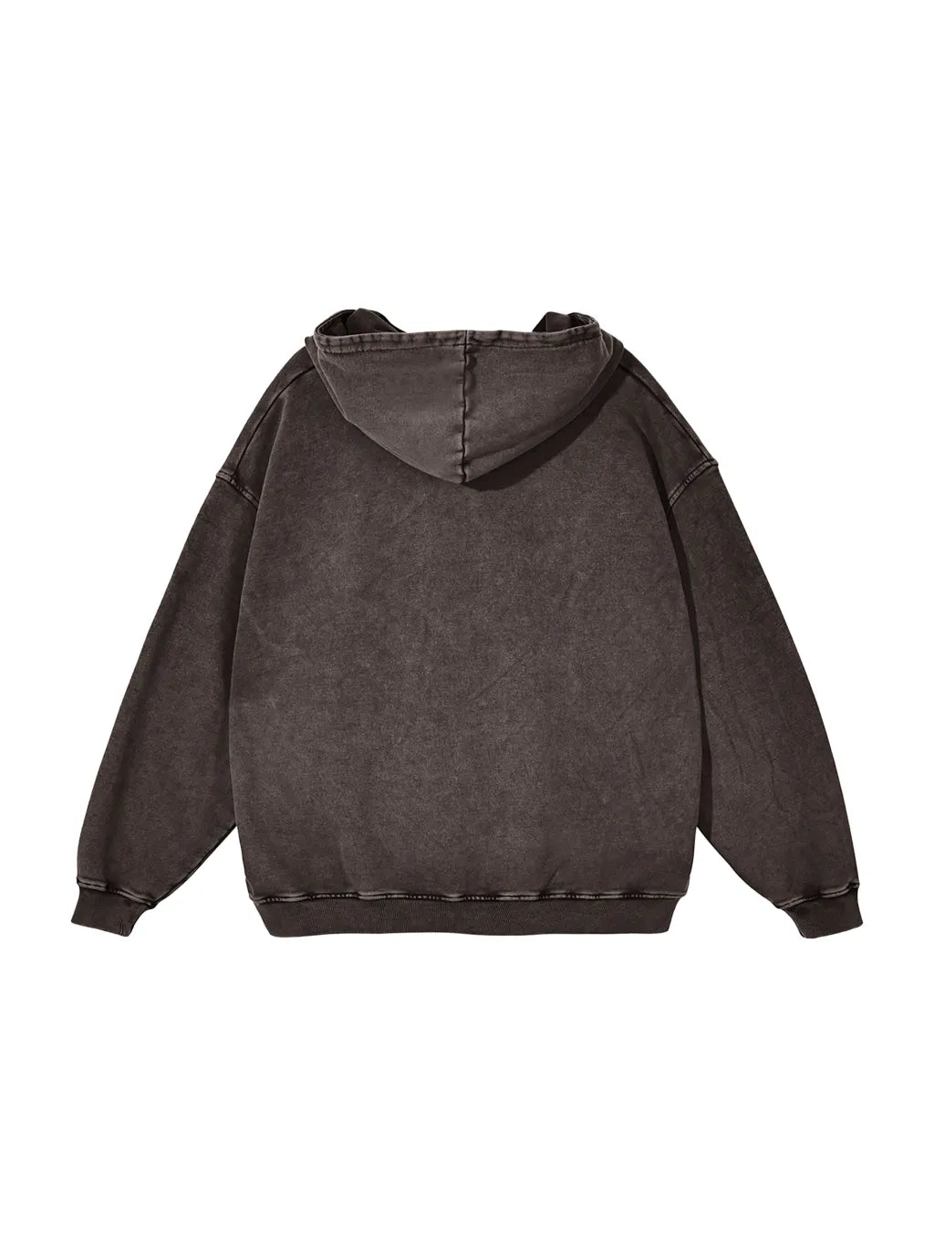 Snow Washed Loose Cotton Hoodie (Dark Blue)