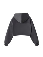 Essential Woman Cropped Zip-Up Hoodie
