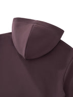 Essential Woman Cropped Zip-Up Hoodie (Dark Reddish Purple)