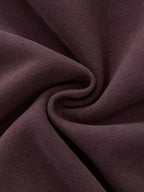 Essential Woman Cropped Zip-Up Hoodie (Dark Reddish Purple)