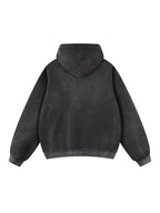 Sun Fade Contrast Tape Fleece Hoodie (Black Stripes)