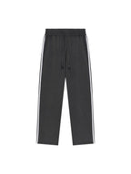 Snow Washed Contrast Tape Sweatpants (Black)